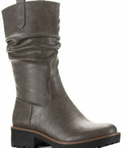 Sun + Stone Nelliee Womens Lug Sole Zipper Mid-Calf Boots