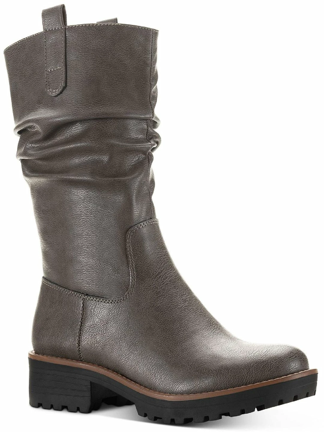 Sun + Stone Nelliee Womens Lug Sole Zipper Mid-Calf Boots 1 Sun + Stone Nelliee Womens Lug Sole Zipper Mid-Calf Boots