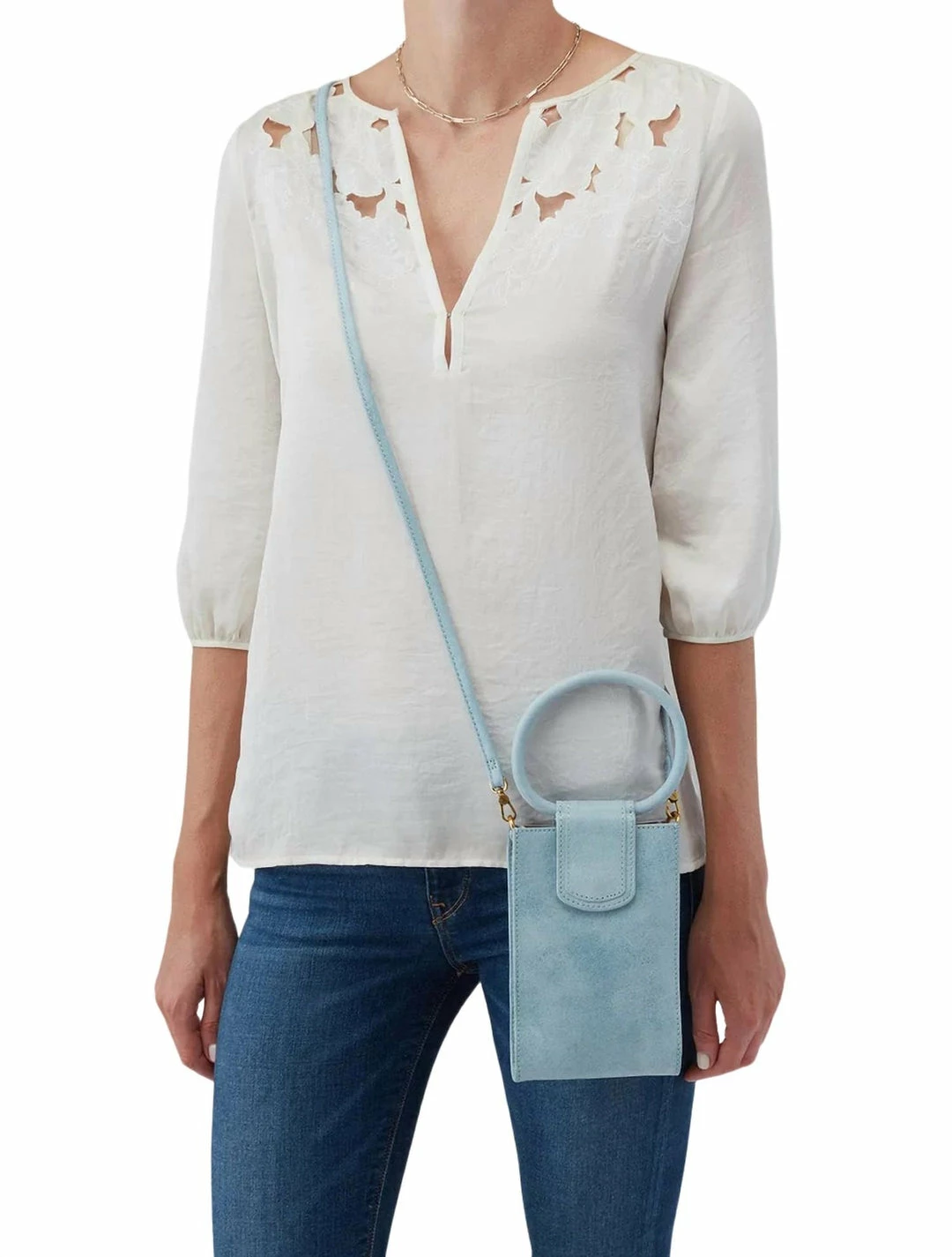 Hobo women Sheila Phone Crossbody Bag in Blue Topaz 2 Hobo women Sheila Phone Crossbody Bag in Blue Topaz - Image 2