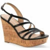 Sun + Stone Natasha Womens Faux Leather Slingback Wedge Sandals
