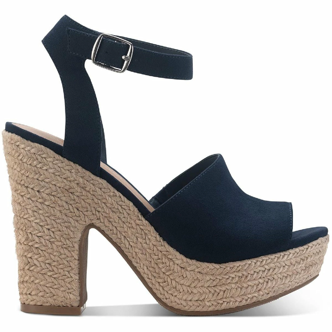 Sun + Stone Fey Womens Faux Suede Ankle Strap Heels 2 Sun + Stone Fey Womens Faux Suede Ankle Strap Heels - Image 2