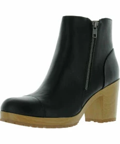 Sun + Stone Rowaan Womens Faux Leather Round Toe Ankle Boots