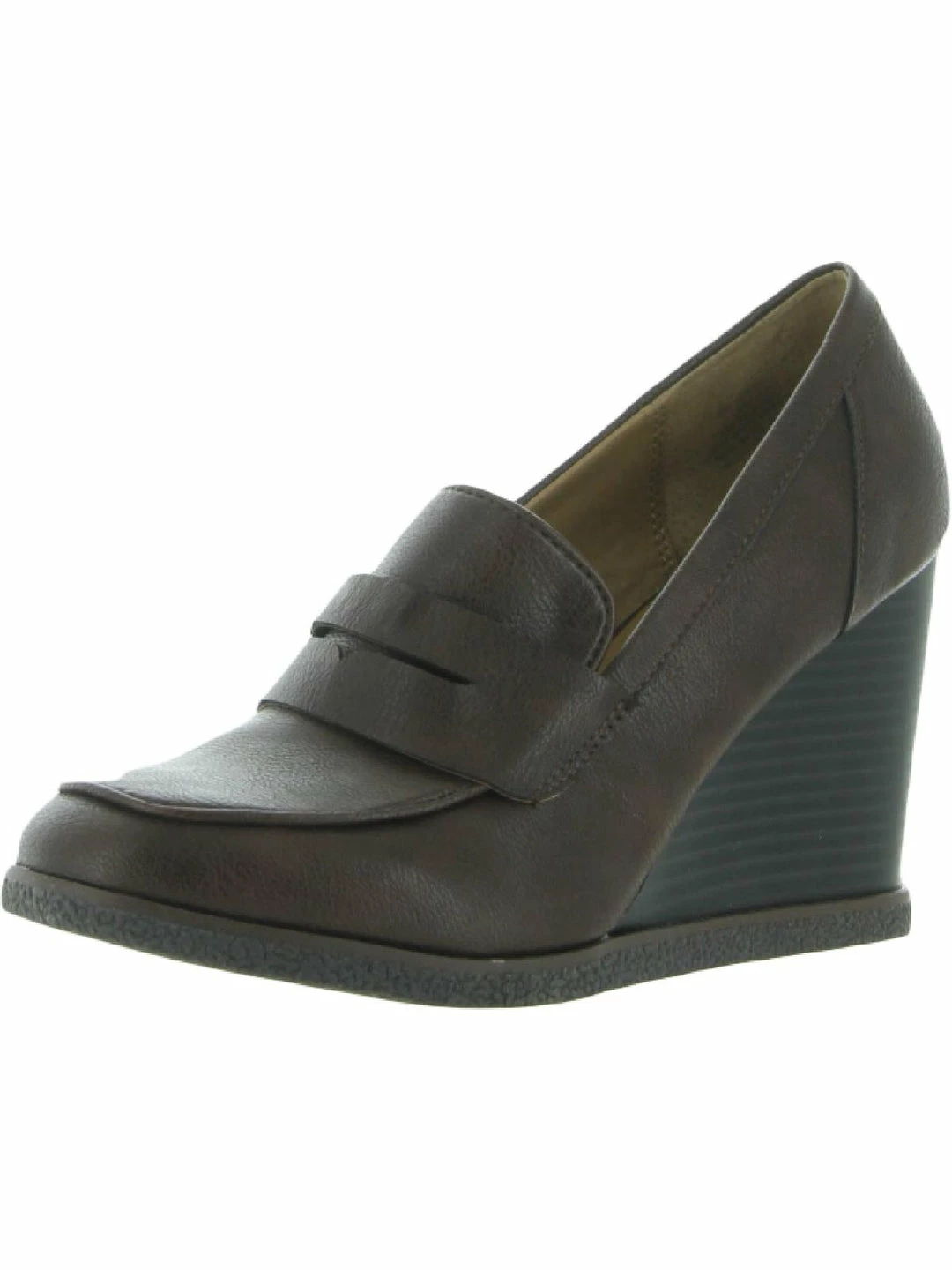 Sun + Stone Jetta Womens Faux Leather Slip On Wedge Heels 1 Sun + Stone Jetta Womens Faux Leather Slip On Wedge Heels
