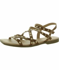 Sun + Stone Angelap Womens Faux Leather Studded Gladiator Sandals