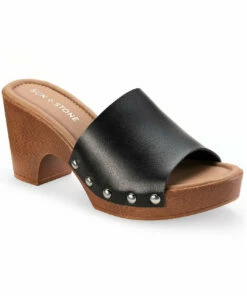 Sun + Stone Alina Womens Slip On Slides Platform Sandals
