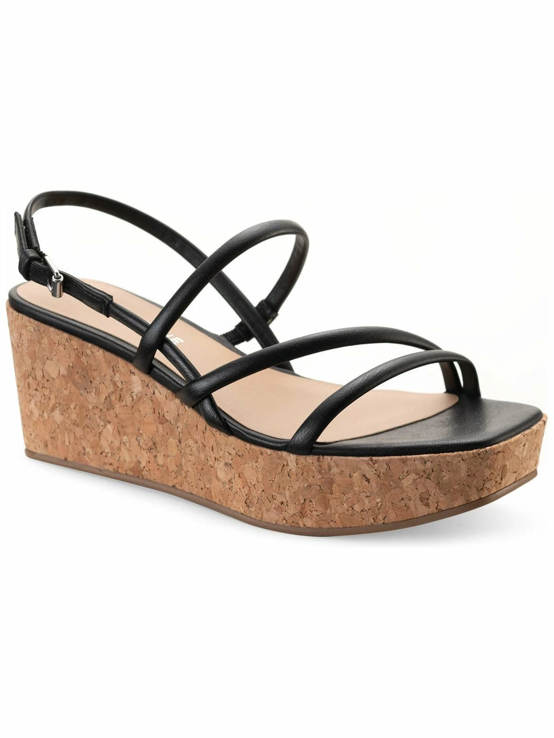 Sun + Stone Bella Womens Faux Leather Buckle Wedge Sandals 7 Sun + Stone Bella Womens Faux Leather Buckle Wedge Sandals - Image 7